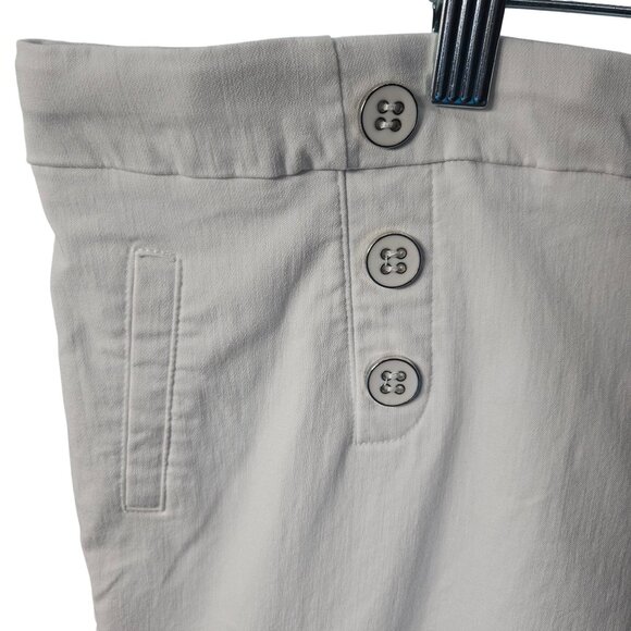 White Soho Apparel Ltd Womens Button-Front High-Waisted Shorts XL Rayon Nylon Sp - Picture 3 of 5